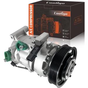 A/C Air Conditioner Compressor Fit for 2012-2017 Hyundai Accent, 2012-2017 Kia Rio 1.6L L4 with A/C Clutch,Replaces 977011R100, 977011R100DR, 977011W600
