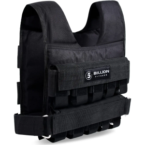 Adjustable Weighted Vest 0-44lbs,5BILLION Weight Vest with Solid Bar Weights,Body Weight Vest for Men Women,Strength Training Workout Vest for Running Pushups Squats,Pockets On the Back and Front
