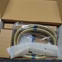 Thermostatic Shower System with 14x20 Inch Ceiling Mount LED Head & 6 Inch Wall Head and Handheld Shower 4 Function Vale with body jets Can All Run Together,Brushed Gold