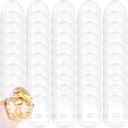 50 Pcs 4 Inch Clear Easter Eggs with Flat Bottoms Bulk Empty Plastic Easter Eggs Transparent Fillable Easter Egg for Easter Hunt Toys Surprise Party Favor
