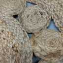 Tepo Round Jute Rug 3 ft, Braided Area Rug for Kitchen, Living Room and Bedroom, 100% Natural Rustic Hand Woven