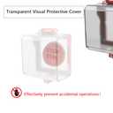 1 Pcs Emergency Stop Button Cover, Large Transparent Stop Push Button Cover, Removable Base Cover, Box Type, Push Switch Protector for Emergency Button (A Style)