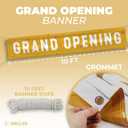 SIRCLES Grand Opening Ribbon Cutting Ceremony Kit - 25" Giant Scissors, 5yd of 4" Wide Ribbon, 10ft Banner, 8 Gold & 8 White Balloons, 19 ft Banner Rope, 2 Rolls Balloon Ribbon - Grand Opening Kit