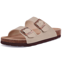 Unisex Cork Footbed Slide Sandal, Arch Support Summer Outdoor Sandals with Adjustable Buckle for Women and Men(Size 40) Size: 9 Women/7.5 Men