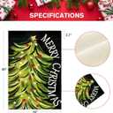 AVOIN colorlife Black Merry Christmas House Flag 28x40 Inch Double Sided, Christmas Tree Xmas Winter Holiday Yard Outdoor Decorative Flag