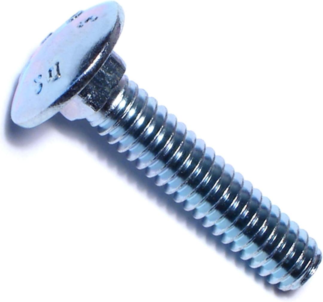 014973230432 Carriage Bolts, 1/4-20 x 1-1/4, Piece-100, zinc