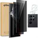 TSMK [2+2 Pack] for Samsung Galaxy S23 Ultra Privacy Screen Protector with Camera Lens Protector, Anti-Spy Tempered Glass Film,9H Hardness,3D Bending for Galaxy S23 Ultra 5G Glass Screen Protector