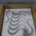 Modern Chrome Glass Chandelier 8-Light 21.6" Water Ripple Glass Pendant Chandelier Luxury Hanging Light Fixture for Living Dining Room,Kitchen,Foyer,Entryway,Bedroom,E12 Base