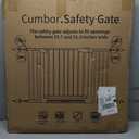 Cumbor 29.751.5" Extra Wide Baby Gate for Stairs, Pressure-Mounted Dog Gates for Doorways & Hallways, Auto-Close Walk-Through, No-Trip Design, Child Proof Safety, Dog/Pet Gate for Indoor Use, White