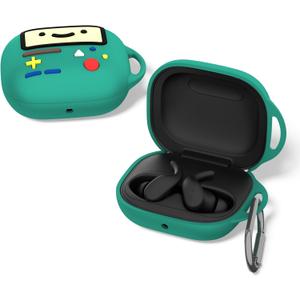 Cute Cover for Powerbeats Fit Case 2025, 3D Cartoon Funny Design | Shock Resistant | Full Protection Soft Silicone Case Compatible with Beats Powerbeats Fit Earbuds Accessories with Keychain, Green