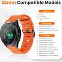 Rugged Nylon Watch Bands Compatible with Garmin Venu 3/Venu 2/Forerunner 265/255/Vivoactive 4, 22mm Quick Release Watch Band for Galaxy Watch 3 45 mm 46mm for Men