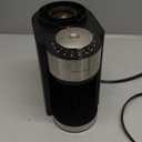 Aromaster Burr Coffee Grinder with 25 Grind Setting, Adjustable 2-12 Cups Timer, Professional Conical Coffee Bean Grinders for Home Use, 3-Ears Portafilter Holder, Anti-static, Cleaning Brush, Black