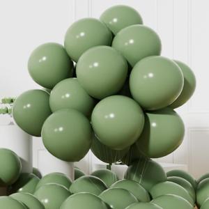 AULE Latex Sage Green Balloons 50 Pcs 12 inch Helium Balloons Happy Birthday Graduation Baby Shower Party Decorations