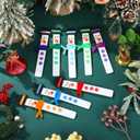 Kathfly 96 Sets Snowman Stick Ornament Craft Kit Winter Arts and Crafts Bulk Snowman Hats Ornaments Crafts for Kids Winter Xmas DIY Classroom Home Activities Party Favors