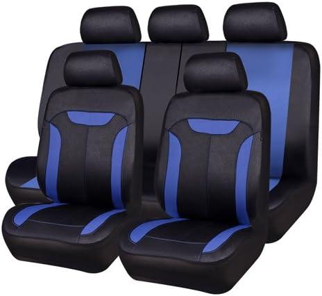 CAR PASS 3D Air Mesh in Cloth Leather Grain Breathable Car Seat Covers Full Set, Universal Compatible Fit 95% Car,SUV,Truck,Sedan,Van,Automotive, 3zipper Rear Bench Armrest Airbag Sports, Black Blue CAR PASS 3D Air Mesh in Cloth Leather Grain Breathable Car Seat Covers Full Set, Universal Compatible Fit 95% Car,SUV,Truck,Sedan,Van,Automotive, 3zipper Rear Bench Armrest Airbag Sports, Black Blue
