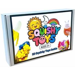 20 Pcs Premium Animal & Fruit Squishy Toys for Kids, Slow Rising Squeeze Stress Relief Toys, Kawaii Jumbo Squishies Party Favors for Boys Girls Goodie Bag Stuffers, Pinata Stuffers,Classroom Rewards