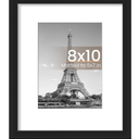 upsimples 8x10 Picture Frame, Wall Decor Photo Frames, Black 1 Pack | 8 x 10 Frame, 5x7 Frame with Mat for Gallery Wall, Family, Baby, Dog, Dorm, Christmas, Mothers' Day