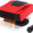 12V Car Heater Portable 2-in-1 Fast Heating Auto Car Heaters Defroster Fan, 360 Windshield Defogger, Vehicle Heater Fan for SUV, Pickup, Winter Car Window Heater (Red 150W)