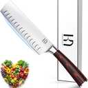 KnifeSaga 2026 Upgraded Nakiri Chef Knife Japanese Professional 7 Inch Sharp Meat Cleaver Kitchen Knives for Chopping Vegetable and Cooking, High Carbon Stainless Steel Asian Chopping Chefs Knife