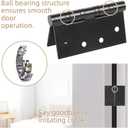 4" Ball Bearing Door Hinges with Square Corner, 3 Pack 4.0 x 4.0 Inches Stainless Steel Door Hinges Heavy Duty Hinges with 3mm Thickness, Black