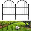 Garden Fence, 22 in(H) x 10.83 ft(L) Arched Rustproof Metal No Dig Fence Garden Fence Border, Ground Stake Animal Barrier Fence for Rabbit Dog, Outdoor Decor for Yard & Patio