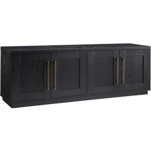 Henn&Hart Tillman Rectangular TV Stand for TV's up to 80" in Black Grain | Rectangular, for TV's, in Black Grain (68" Wide)