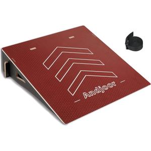 Kids Jumping Ramp for Skateboard, Bike, Scooter, BMX, RC Car and Dirt Bike, 25.2 in, Red