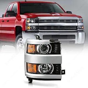 Headlight 1 piece Replacement 84388596,84388597,84388593,84388592_2015 fits Chevrolet Silverado 3500 HD 2015-2019, Silverado 2500 HD 2015-2019
