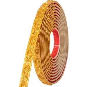 0.79 inch x16.4ft Gold Peel and Stick Crown Molding Trim - Gold Flexible Molding Trim for Picture Frames, Mirrors & Cabinets - Decorative Self-Adhesive Solution by KIJOU