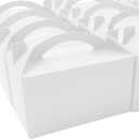 30-Pack Crisp White Gable Treat Boxes with Handles, 6" Pop-Up Party Favor Gift Boxes for Birthday, Wedding, Baby Shower, Eco-Friendly Candy, Cookie, Goodie Bags for Kids, Bachelorette Decor