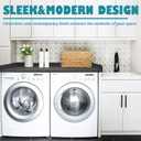 ROYXEN Washer Dryer Countertop, Laundry Countertop Solid Wood Core, Countertop for All Front-Loaded Washing Machine and Dryer, Extra Room for Laundry Room, Black