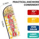 Pasta Food Feather Flag for Business Advertising 6 FT Swooper Flag for Storefronts Retailers Shops Food Trucks Events and Fairs (Flagpole Not Included)