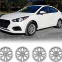 15 inch Wheel Rims Cover for 2018-2022 Hyundai Accent Hubcaps, Wheel Covers for 2018-2023 KIA Rio Sedan/KIA RIO5, R15 Steel Wheels Hubcaps, Bolt On Installation, 4 Packs, Lacquer