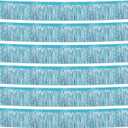6 Pack 10 Feet Foil Fringe Garland Metallic Tinsel Streamers Banner Wall Hanging Curtain Backdrop Banner for Parade Floats, Thanksgiving, Christmas, Birthday, Halloween Party Decorations(Light Blue)