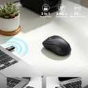 Trueque Wireless Mouse for Laptop, 2.4GHz Ergonomic Computer Mouse with Back & Forward Buttons, 3 Adjustable DPI Levels, 6 Buttons, Optical USB Cordless Mice for Windows PC, M01 (Space Gray)
