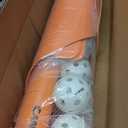 Plastic Baseball Set with Two Bats, 6 Balls and Throwdown Bases (2 Bats + 6 Balls + Bases, Orange)