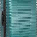 U.S. Traveler Boren Polycarbonate Hardside Rugged Travel Suitcase Luggage with 8 Spinner Wheels, Aluminum Handle, Teal, Checked-Large 30-Inch