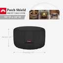 Porch Shield Fire Pit Cover - Waterproof 600D Heavy Duty Fade Resistant Round Patio Fire Bowl Cover Black - 50 inch