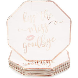 (Party) Appetizer Plate by Cakewalk, Blue Panda 48 Pack Kiss the Miss