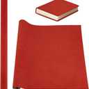 OLYCRAFT 39.4x16.9 Inch Notebook Binding Cloth - FireBrick Red Bookcover With Imitation Leather Surface and Paper Backed - DIY Protective Cover for Scrapbooking Album
