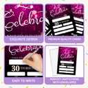 2 x Birthday Invitations - Pink Purple Glitter Bday Invites with Envelopes(25-Count) - Let's Celebrate 30th Fill-in Invite Cards for Party Supplies Favors Decorations - F11