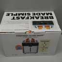 Chefman Smart Touch 2 Slice Digital Toaster, 6 Shade Settings, Stainless Steel with Extra-Wide Slots, Thick Bread and Bagel, +10, Defrost, Removable Crumb Tray