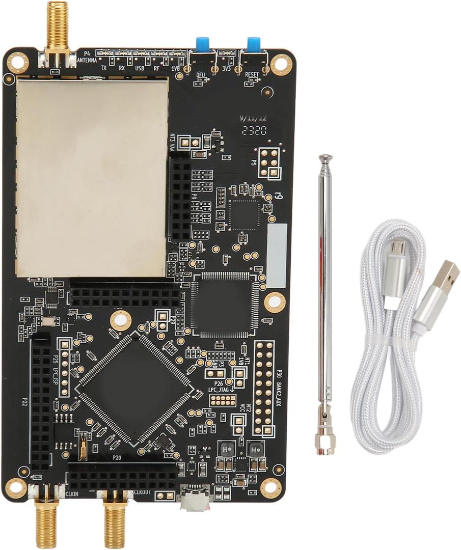 1MHz-6GHz SDR Development Board Open Source Software Radio SDR Development Board Black (Mainboard USB SMA Antenna)