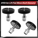 4Pcs 38mm Screw Up Car Lift Adapter with Rubber Lift Pads, 4-9cm Extension Car Lift Feet pads for Car Lift Bridge Jack Stable Support, for 2 Post Car Lift, Heightening Feet Plus High Car Lift Tray