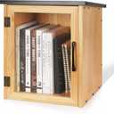 Outdoor Library Outdoor Book Box Storage Small Wooden Cabinet Little Literature Box for Neighborhoods Community and Schools Sharing Books, Flyers, Newspapers, Food and Art (A)