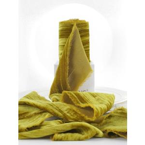 HUIHUANG Gold Velvet Ribbon - 3 Inch Crinkled Fringe, Gold Christmas Velvet Ribbon for Wreaths, Trees, Decor, Flower Bouquets, Gift Wrap, Bows, Wedding & Bridal Showers