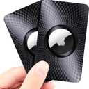 GOCII Compatible with Apple AirTag (1st & 2nd Generation), Ultra Thin AirTag Wallet Holder 2 Pack, Slim AirTag Card Holder Case for Purse, Handbag, Backpack, or Clutch