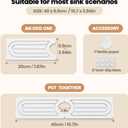 Faucet Mat for Kitchen Sink,Super Absorbent Diatomite faucet mat, Quick Drying Stone Sink Tray, Faucet Splash Guard for Kitchen,Bathroom Counter (White, 15.8"4")