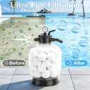 1.5 lbs Pool Filter Balls for Sand Filters, Reusable Pool Sand Filter Ball (Replaces 50 lbs of Sand), Efficient & Lightweight Pools Sand Filters Balls for Swimming Pools, Filter Pumps (White, 1.5lbs)
