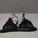 MakeMeChic Women's Plus Size Floral Lace Sheer Bra Front Closure Criss Cross Push Up Underwire Bras Size 4XL